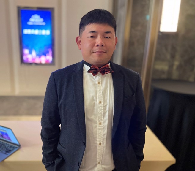 味全龙捕手刘时豪。（毛琬婷摄）