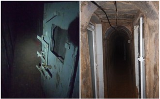 以軍炸開地下隧道的神秘防爆門 確定安全後再出發 