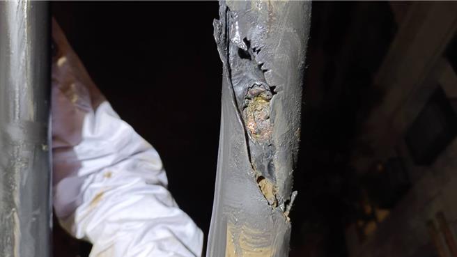 近期左营区3次停电，其中19日及21日晚间停电原因为地下电缆绝缘劣化，故障点位置不同。（台电提供）