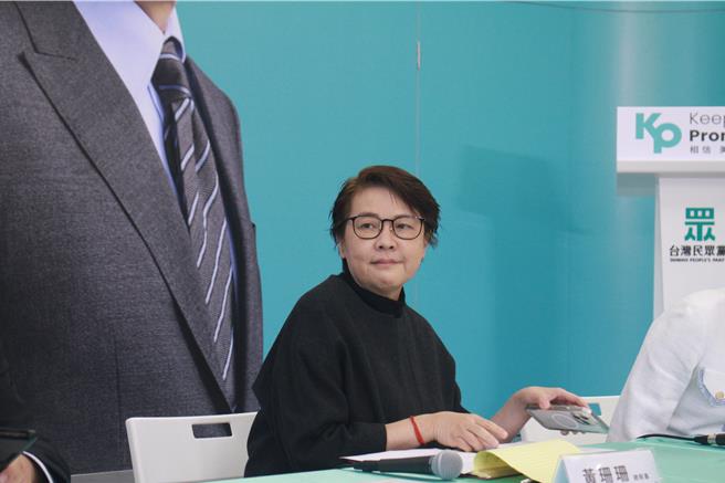 柯文哲竞选总干事黄珊珊。（杨亚璇摄）