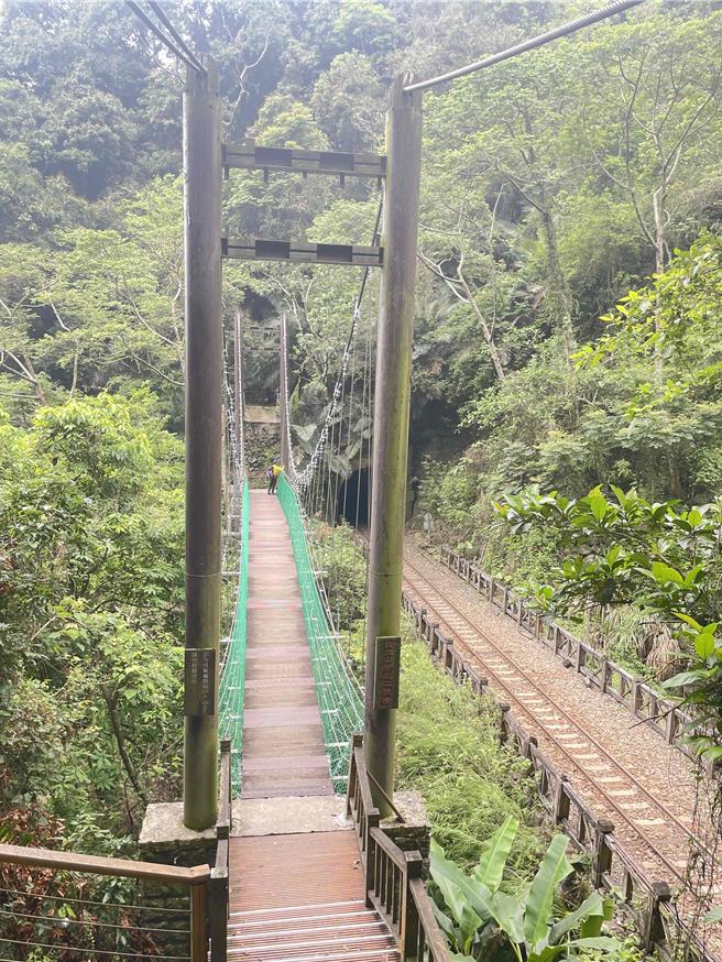 獨立山步道2號吊橋及其所屬路段仍開放遊客通行。（林業署嘉義分署提供∕呂妍庭嘉義傳真）