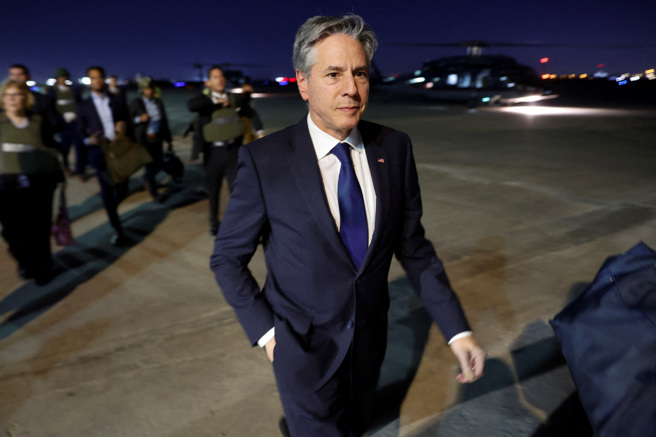 美国国务卿布林肯（Antony Blinken）计划下周前往以色列，与以色列和巴勒斯坦官员商讨加萨（Gaza）战况。（图/路透社）
