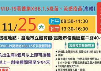 提升免疫力 基市25日開設莫德納、流感疫苗大型接種站