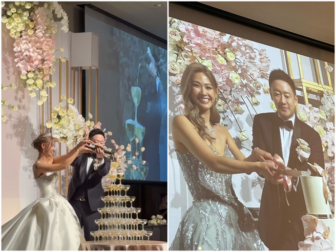 赖薇如公开林知蔚、卢芃宇的婚宴照。（图／IG@imdoris_1230）