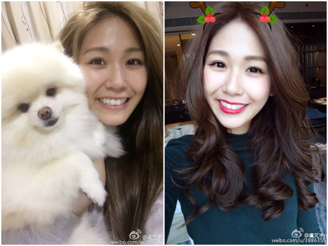 卢芃宇外型亮眼，曾待过演艺圈。（图／微博@卢芃宇）