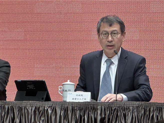 行政院发言人林子伦。（黄婉婷摄）