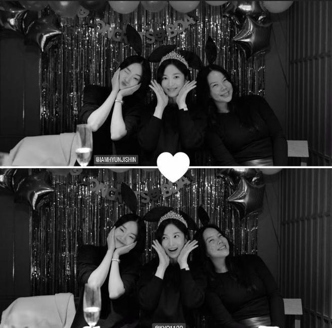 宋慧与崔嬉序、申贤智一同庆生。 （图／宋慧乔IG）