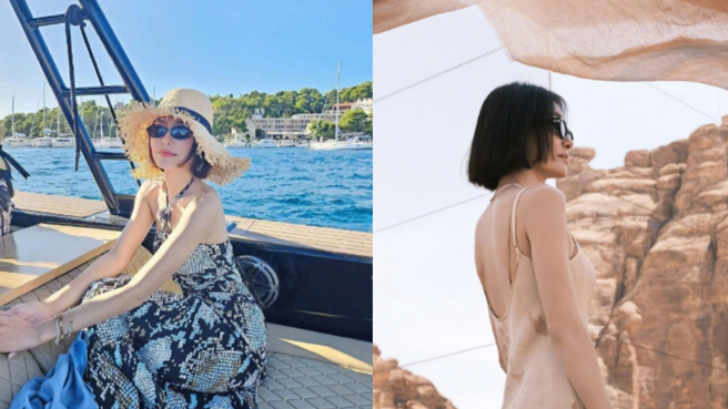  秦嵐健身辣露美背，魔鬼身材衝熱搜。（圖／翻攝自秦嵐 微博）