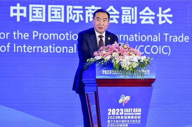 中国国际贸易促进委员会副会长张少刚。（图／中新社）