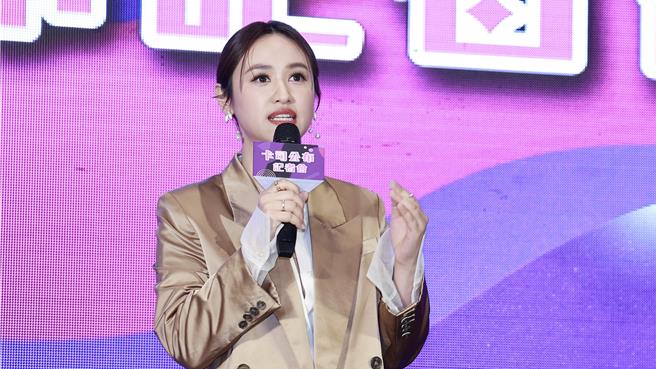 吴姗儒今出席新北欢乐耶诞城记者会。（池宗玲摄）