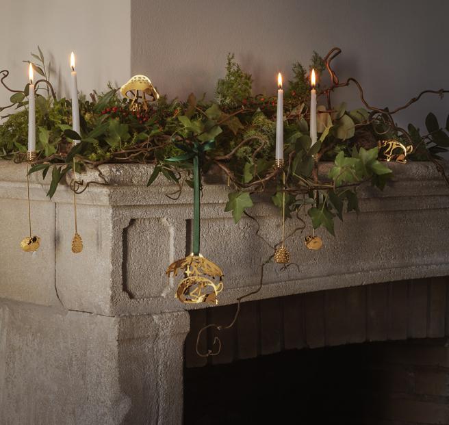 乔治杰生邀请丹麦设计师Sanne Lund Traberg设计金灿耶诞系列，为居家更添品味。（GEORG JENSEN提供）