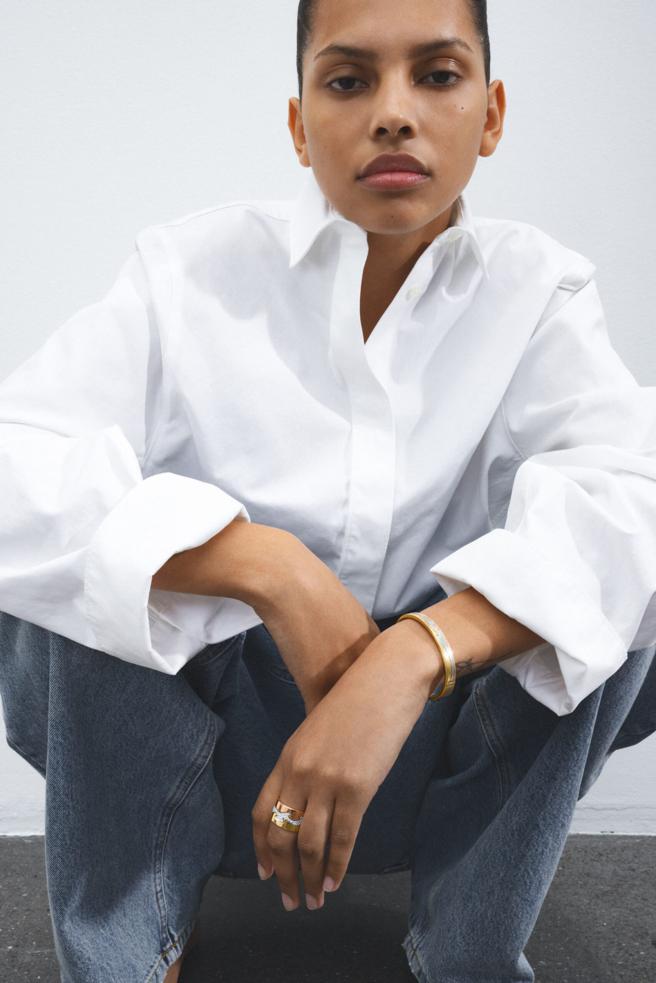 设计师妮娜古柏 (Nina Koppel)于1980年代设计的FUSION珠宝，充满个性美 。（GEORG JENSEN提供）