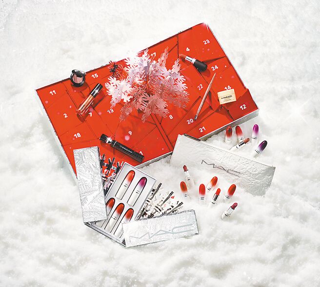 统一时代百货的MAC冰雪假期系列倒数月历，推荐价9000元。（统一时代百货提供）