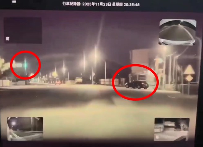 因为对方闯红灯，驾驶担心被撞，按了喇叭提醒。（翻摄爆料公社）