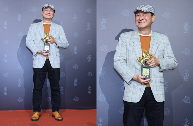陈慕义开心得到最佳男配角奖。（图／粘耿豪摄）