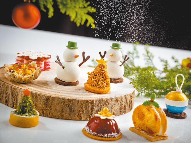 台北文華東方酒店的青隅打造精美典雅的耶誕下午茶。（台北文華東方酒店提供）