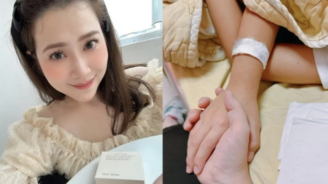 女星可蓝10岁儿子住院观察。（图／可蓝 FB）