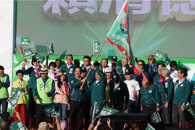 民进党总统参选人赖清德今天下午参加台东县联合竞选总部成立大会。（蔡旻妤摄）