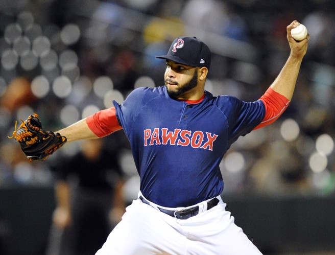 埃斯科瓦尔在红袜小联盟3A投球。（美联社资料照）