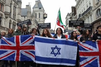 以巴衝突激起反猶情緒 5萬人倫敦示威抵制暴行