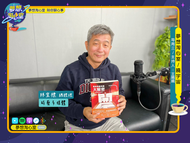 11月29日夢想淘心室【曉宇宙~曉曉問大大】特別邀請到時藝多媒體的總經理，同時也擁有34年策展經驗的林宜標來到節目中，與聽眾朋友們分享多年來的策展經驗。(圖/夢想淘心室提供)