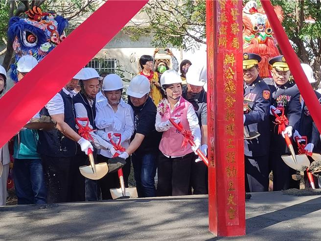 大雅警分局六寶派出所27日動土，市長盧秀燕出席典禮。（陳淑娥攝）
