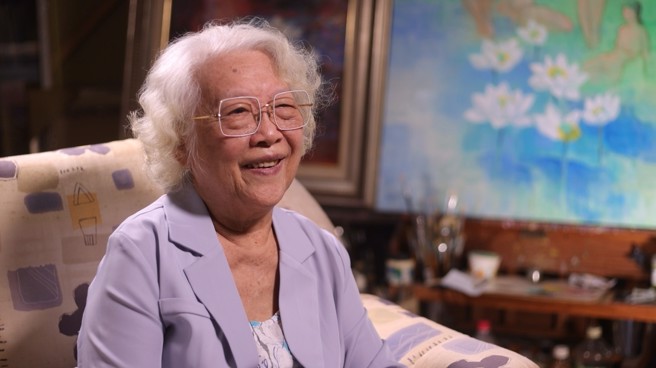 「终身成就奖」得主张淑美教授是台阳美术协会早期少数女性会员之一，指导口足画家数十年，是备受敬重的艺术教育家。(照片/教育部提供)