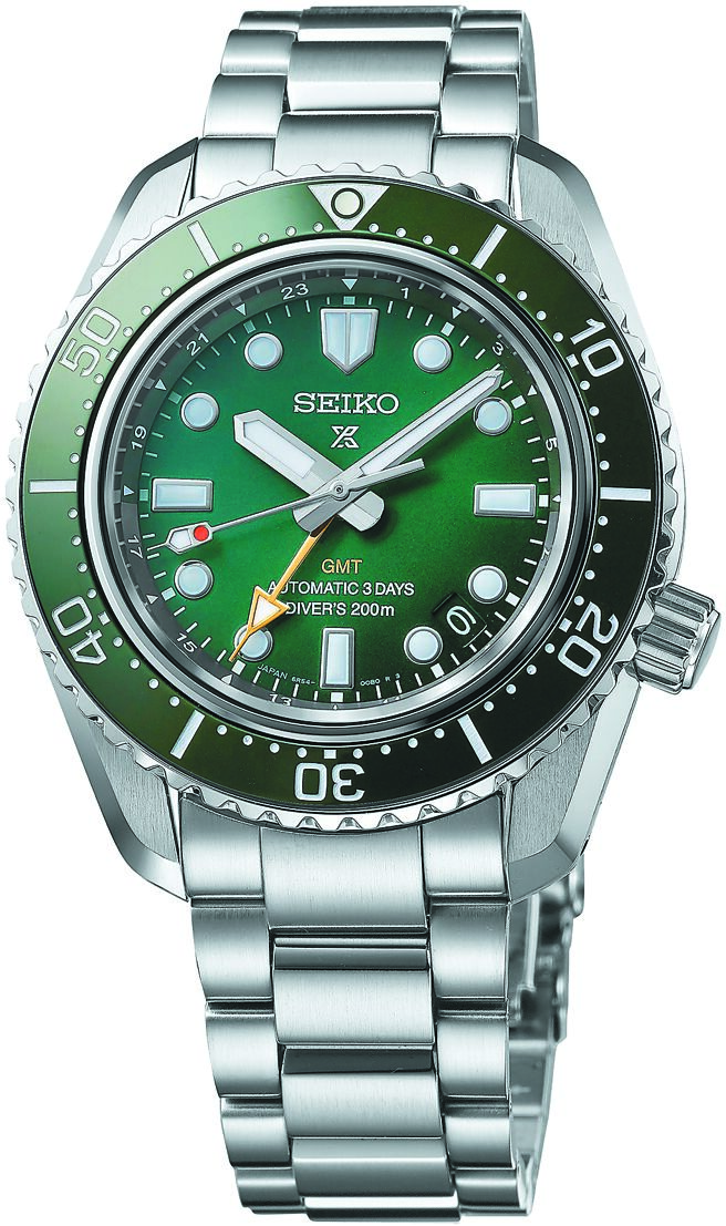 SEIKO Prospex绿色表盘SPB381J1潜水表，5万1000元。（SEIKO提供）