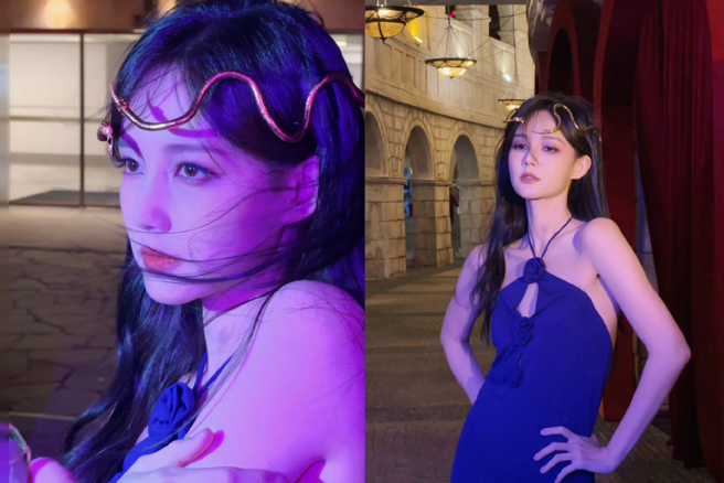 李一桐化身美杜莎。(图／李一桐微博)