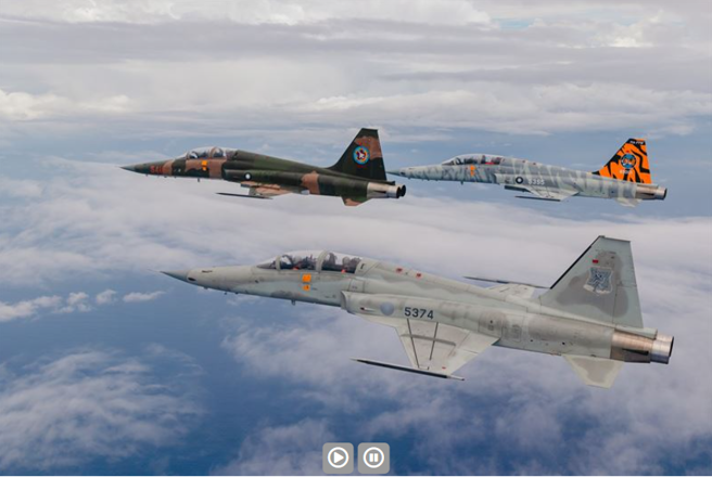 F-5E/F戰機捍衛台海領空一甲子，參演各大操演任務年底即將除役。(青年日報提供)