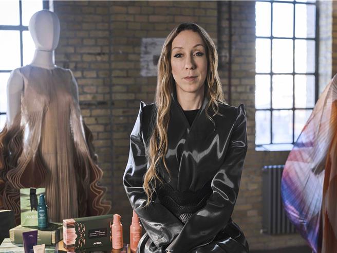 设计师Iris van Herpen。（Aveda提供／黄唯淯台北传真）