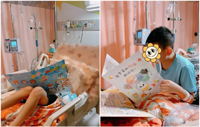 女星可蓝的10岁儿子感染抗药性霉浆菌与肺炎。（图／FB@可蓝 Colleen wei）