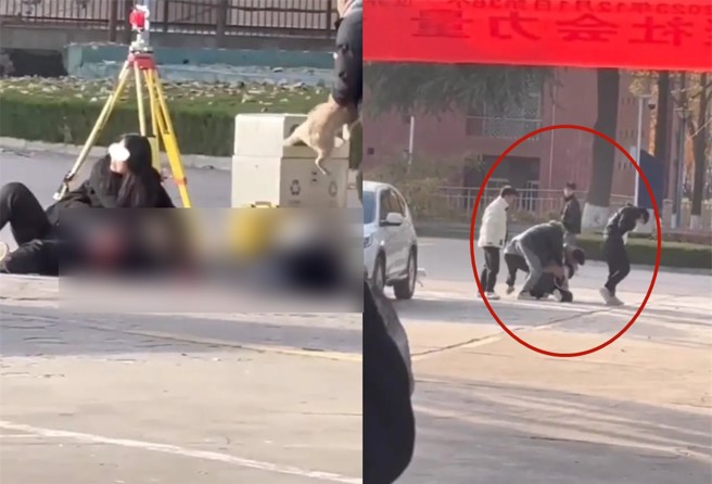 网传陕西一大学学生捅伤同校同学。（图／翻摄自大皖新闻）