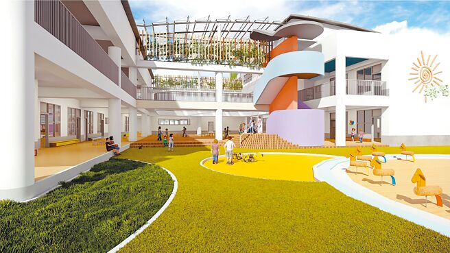 高雄楠梓地区随人口成长教育设施陷入不足，楠阳国小既有校地内新建公共化幼儿园日前开工，预计于2025年完工，将能收容12班超过330名幼童，完善地方教育量能。（高雄市工务局提供／任义宇高雄传真）