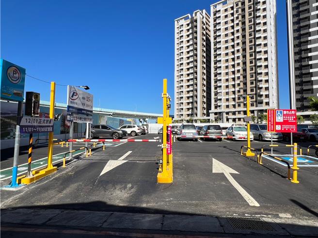 位于江翠重划区的江翠段190地号停车场，将于明天12月1日正式营运。（新北市交通局提供／吕健豪新北传真）