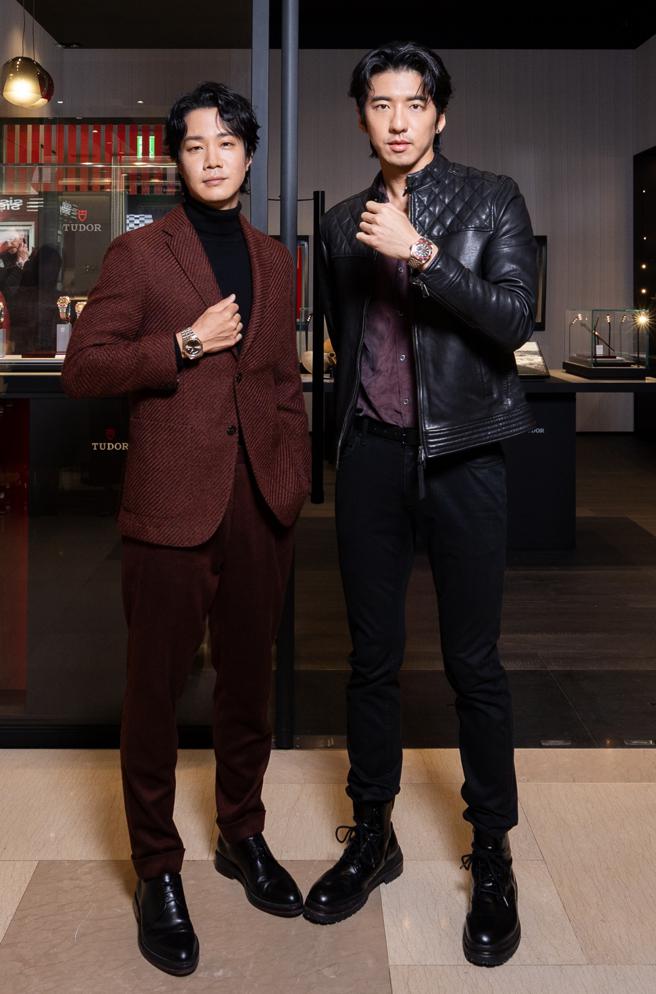 金钟视帝薛仕凌与傅孟柏出席帝舵表板桥大远百店，聊到成名前当演员的心酸。（TUDOR提供）