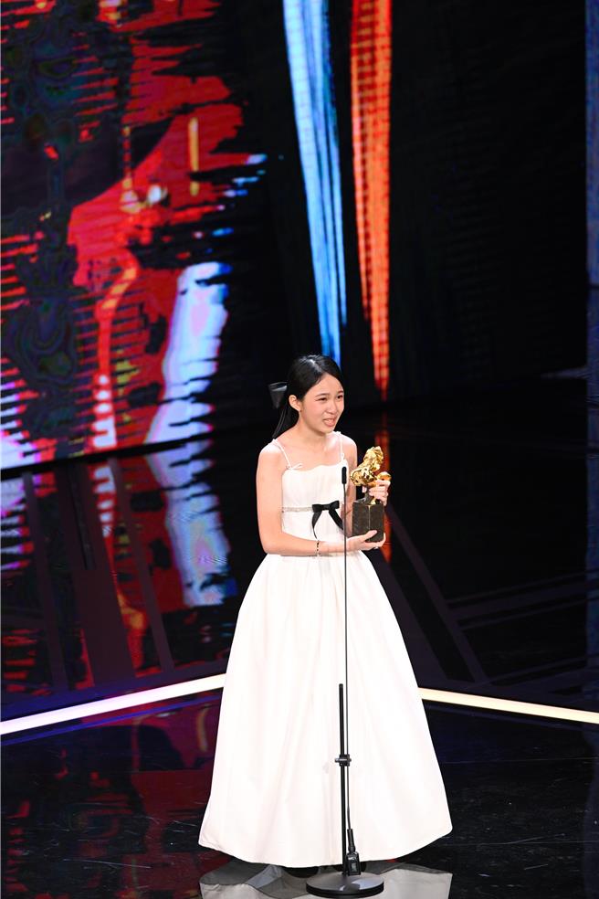 第60屆金馬獎最佳女主角由12歲的林品彤拿下，打破歷史紀錄。（金馬執委會提供）