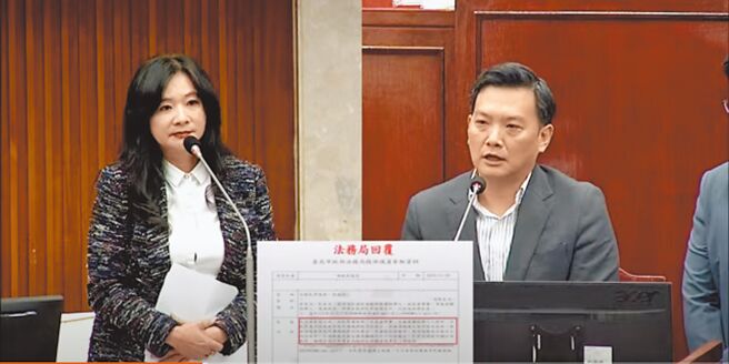 台北市议员应晓薇（左）11月30日发现，北市研考会未落实1999市民当家热线投诉、检举案要求实名制，让市府同仁沦为报復工具，更常因此白忙一场。（摘自台北市议会网站／蔡宗颖台北传真）