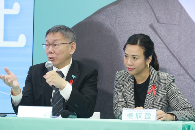 民眾党总统、副总统参选人柯文哲（左）、吴欣盈（右）。（资料照）