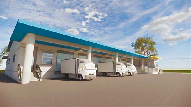 花莲县环保局减少一次性餐具使用量，斥资8千多万在花莲市民心段建置「环保餐具清洗中心」。图为清洗中心完工示意图。（花莲县政府提供／王志伟花莲传真）