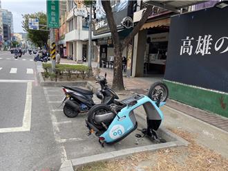 GoShare「倒頭栽」漏油、後照鏡斷裂 4男酒後惡作劇面臨賠償