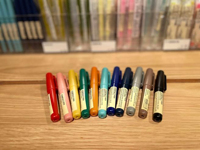 MUJI无印良品大立旗舰店抢先上市的0.5mm口袋笔，39元。（古明弘摄）