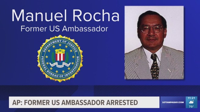  曾任美国驻玻利维亚大使的前美国外交官罗查（Manuel Rocha），被控替古巴政府工作，也就是遭策反成为间谍。(图/美联社)