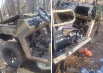 俄罗斯购买大陆全地型越野车 遭到乌军击毁