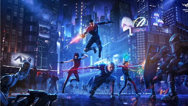 ROG SAGA於2017年誕生，故事設定為近未來的科幻世界，是建構於電馭龐克為主軸的世界觀，也是ROG玩家共和國核心理念的延伸。（文策院提供／李欣恬台北傳真）