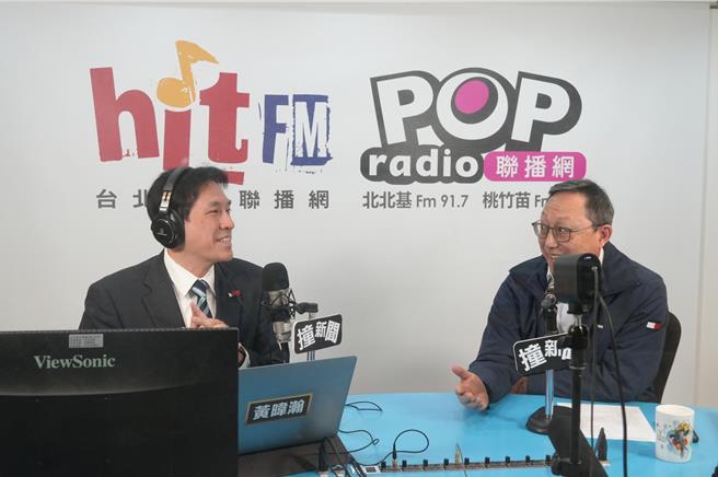民進黨總統參選人賴清德全國競總主委姚立明上午接受廣播節目「POP撞新聞」專訪。（POP撞新聞提供）
