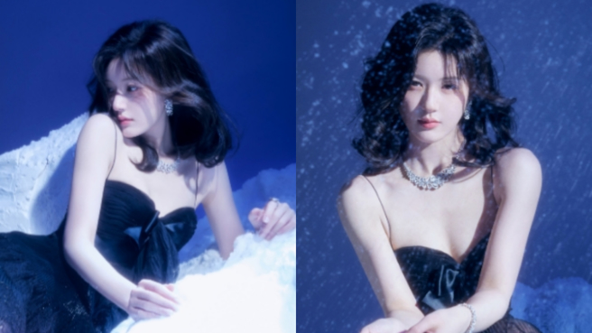 趙露思不同往日小清新，性感黑禮服讓人眼睛為之一亮。（圖／翻攝自趙露思工作室 微博）