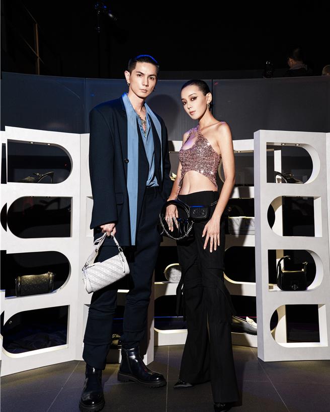 时尚KOL情侣檔Kiwi 李函和Jun出席PEDRO ICON三周年时尚夜。（PEDRO提供） 