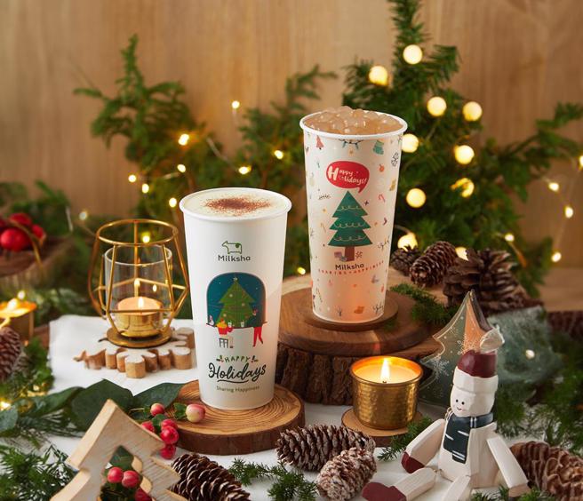 迷客夏迎耶诞，耶诞杯换装上市，消费满额赠耶诞贴纸、质感桌历。（迷客夏提供／吴娮翎台北传真）