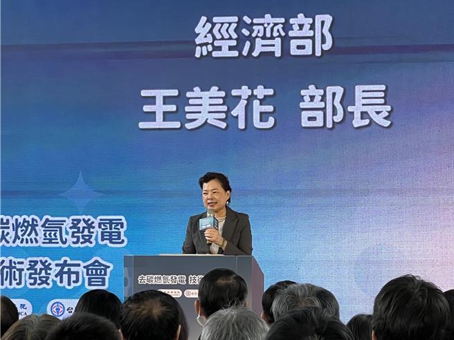 行政院把半導體14奈米以下製程列入核心關鍵技術保護，經濟部長王美花強調，對廠商營業不會有任何影響。圖為日前參加去碳燃氫活動致詞。(資料照)